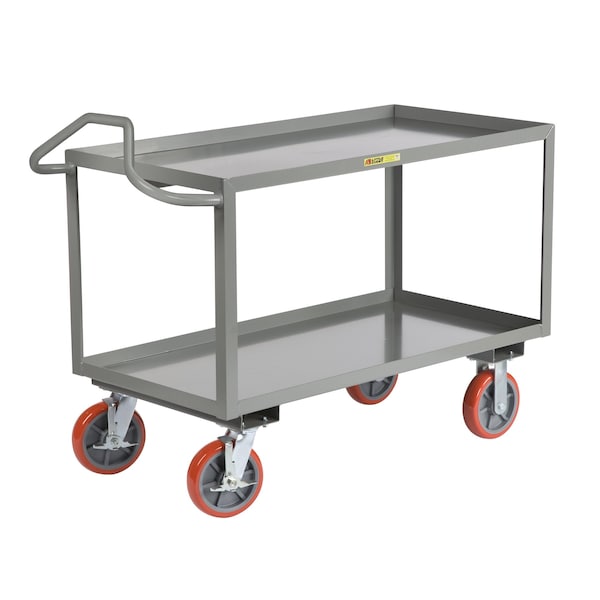 Little Giant Utility Cart, 12 ga. Steel, 3600 lb Load Capacity, 66" L, 30-1/4" W ERGL30608PYBK - main